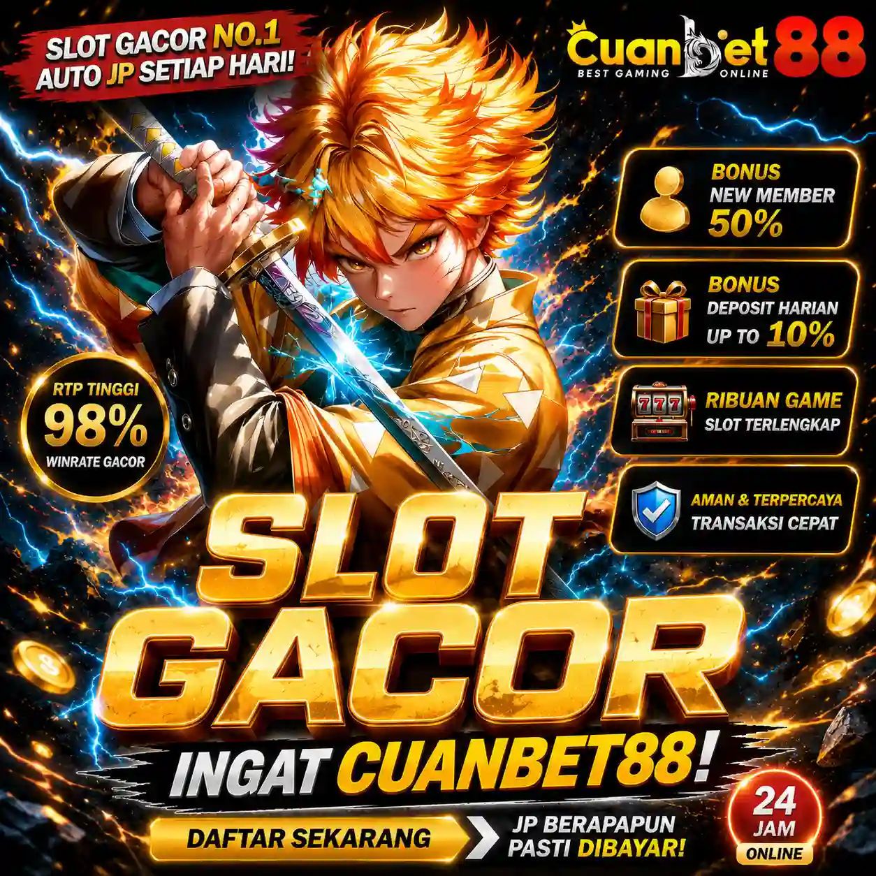 CUANBET88: Situs Slot88 Resmi Andalan Link Slot Gacor Hari Ini Gampang Menang